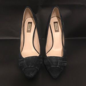 Zara navy suede heels (38) new